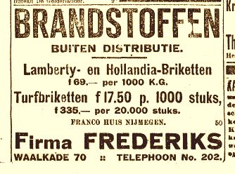 Hollandia-Briketten 12-12-1918