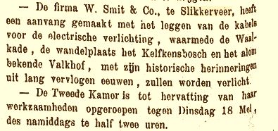 Straatverlichting Nijmegen 12-05-1886