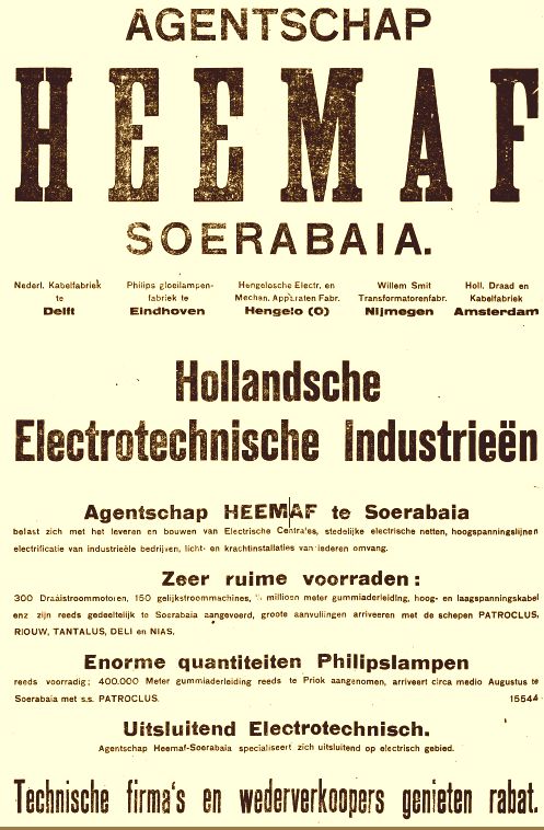Heemaf - Smit samenwerking voor Nederlands Indië in 1920