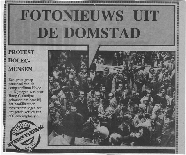 Protest bij bestuur Holec 1982