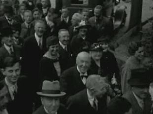 Willem Benjamin Smit in 1936 na afloop van het jubileumfeest van EMF Dordt.