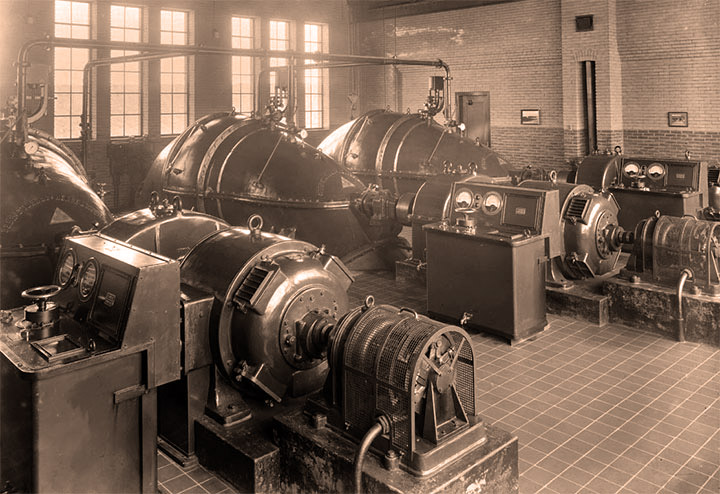 Machinekamer gemaal Ezumadijl 1931