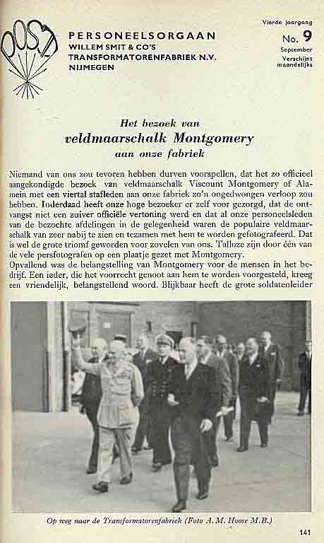 Bezoek Maarschalk Montgommery sept. 1955