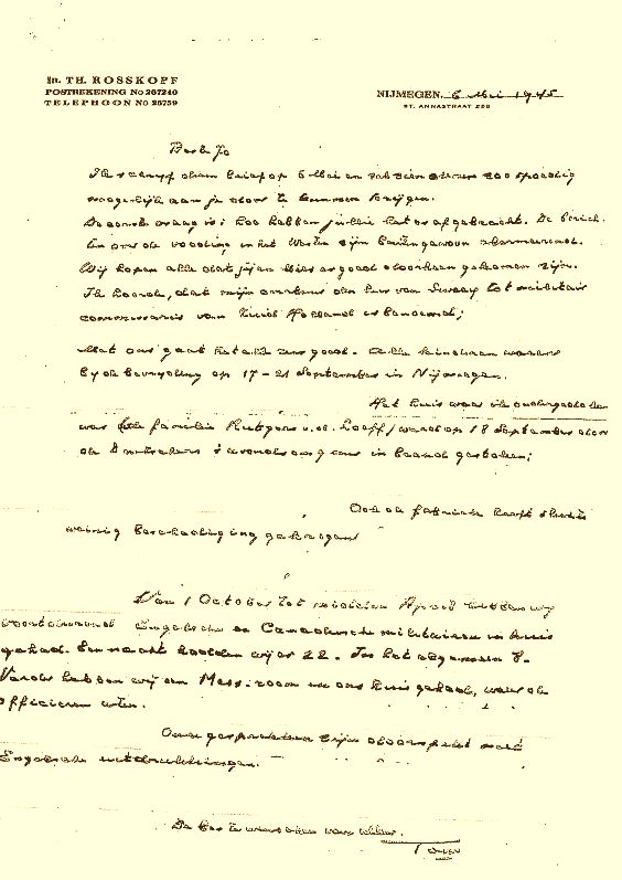 Een proeve van Rosskopf's handschrift.