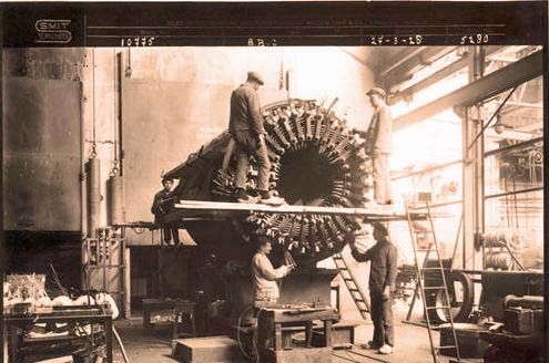 1928 Turbogenerator voor elektrische centrale
