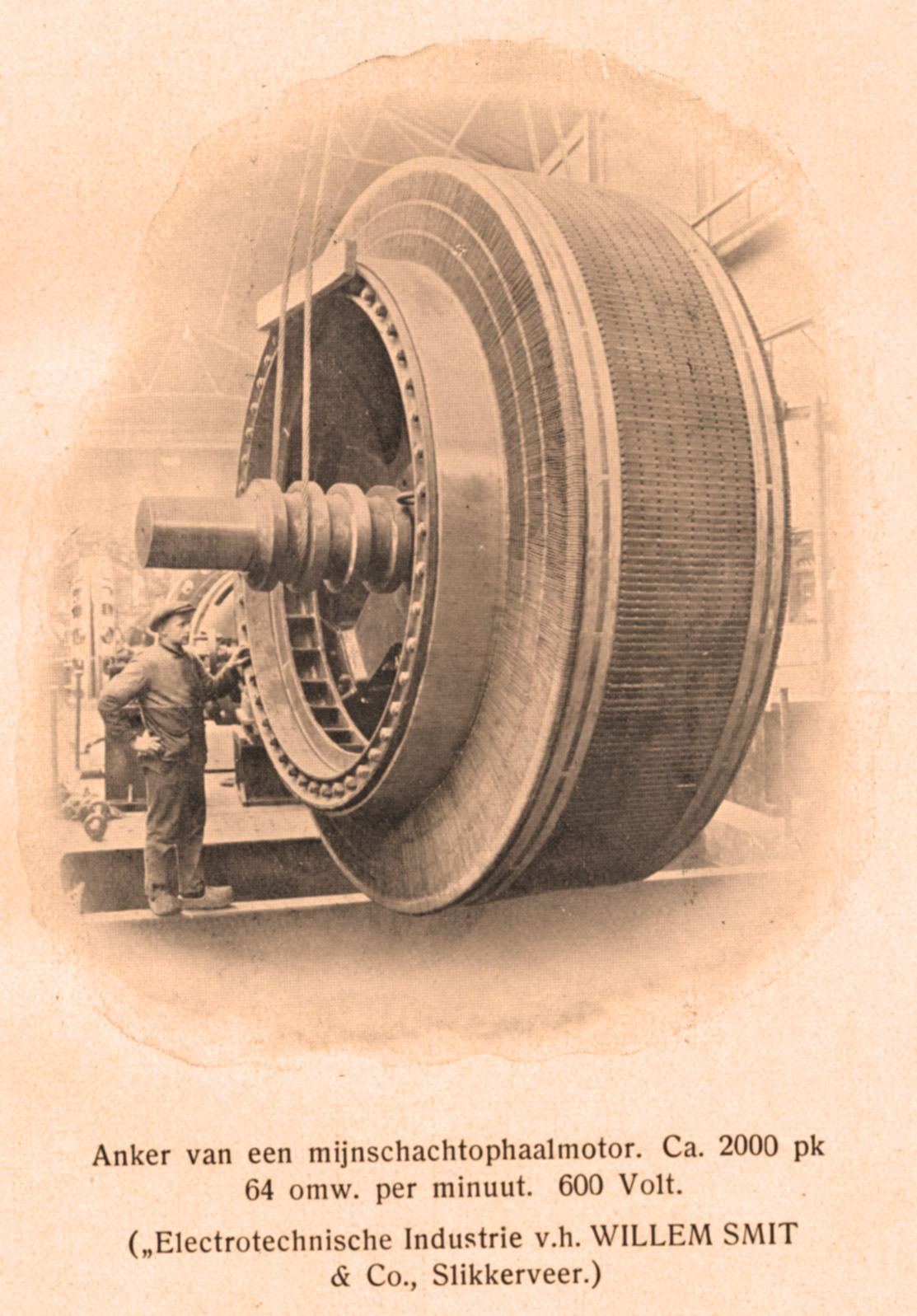 Anker van een mijnschachtophaal motor van Smit Slikkerveer (1928)