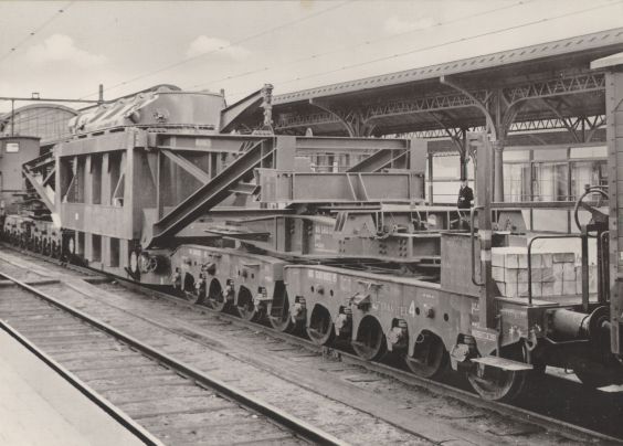 Speciale treinwagon voor het vervoer van Trafo's (1954)