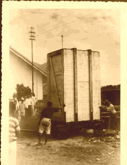 Vervoer  van een Smit Trafo in Java 1935-1940