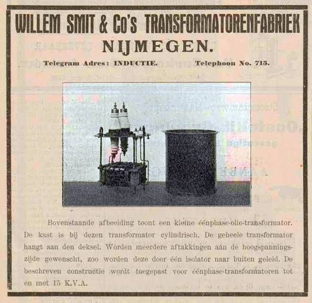1915-eenphasetransformatorSmitTransformatoren