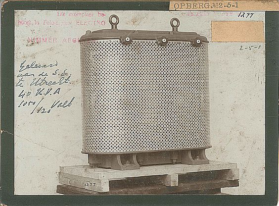 40 kVA transformator gemaakt bij Smit Slikkerveer in 1900