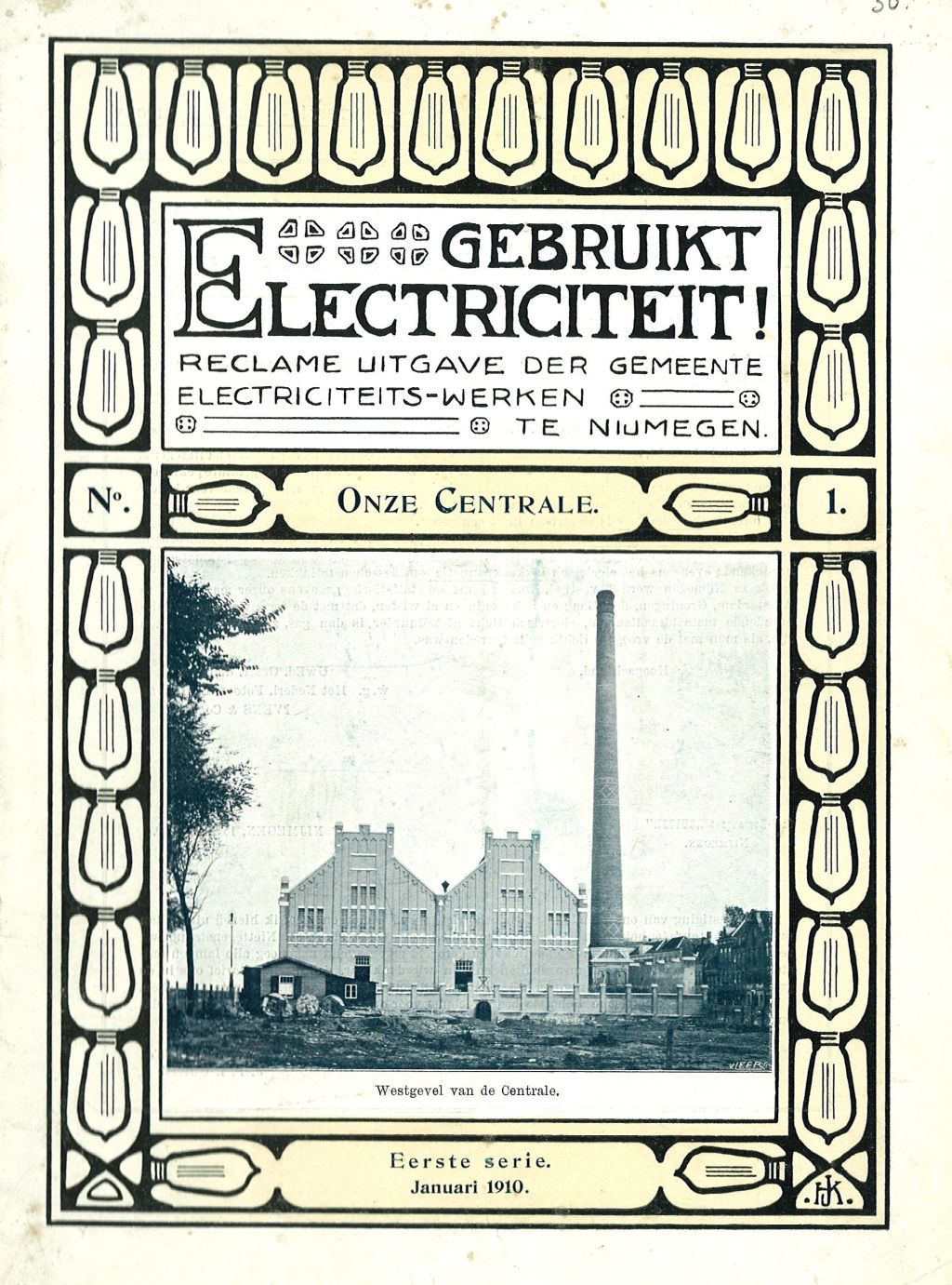 Boekje Gemeentelijke Electriciteitswerken Nijmegen 1910