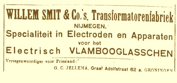 Advertentie vlambooglaschen 25-01-1932